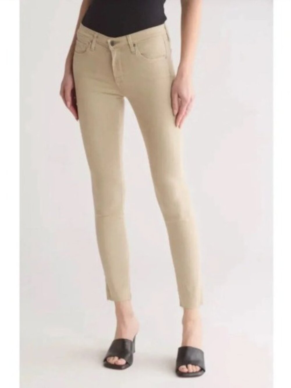 AG Adriano Goldschmied The Legging Super Skinny Ankle Beige Jeans Size 26